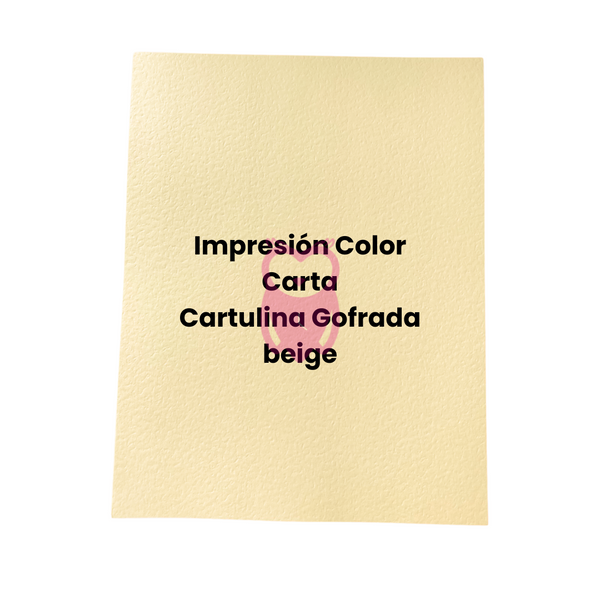 Impresión En Papel Gofrado Envejecido Und Color