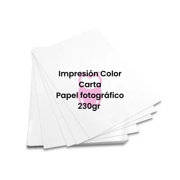 Impresión A blanco y negro En Papel Fotográfico Carta 1 Cara