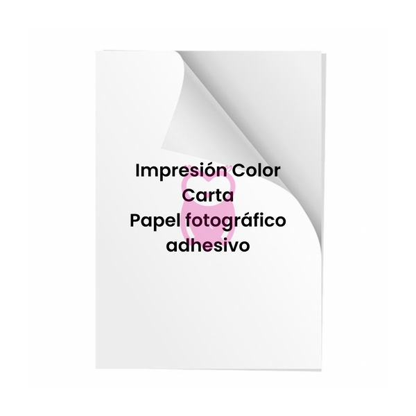 Impresion a Color Papel Fotográfico Adhesivo Carta
