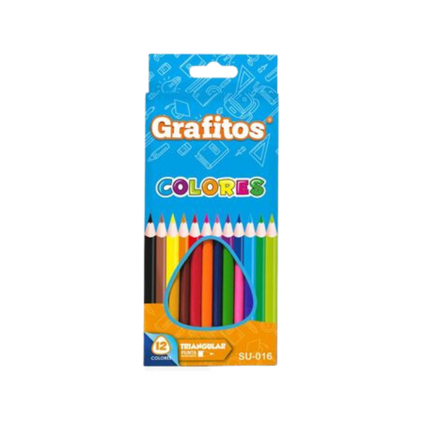 Colores Grafitos X 12 Largos Triangular