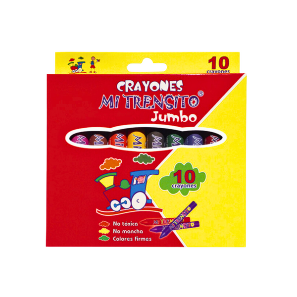 Crayola X 10 Redonda Extrajumbo Mi Trensito