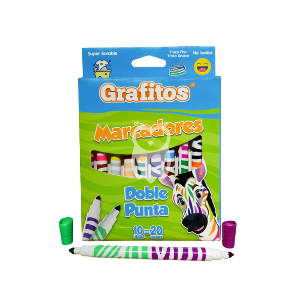 Marcadores Doble Punta Grafitos 10 - 20