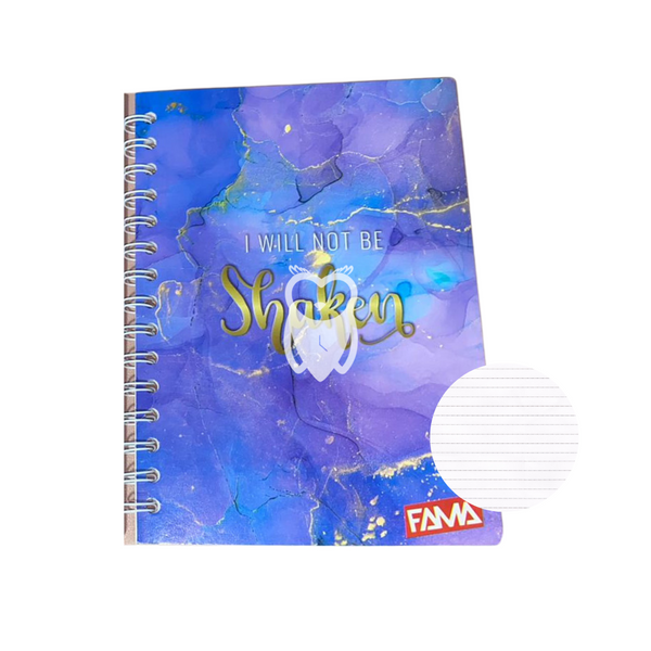 Cuaderno rayado argollado grande 80h femenino fama