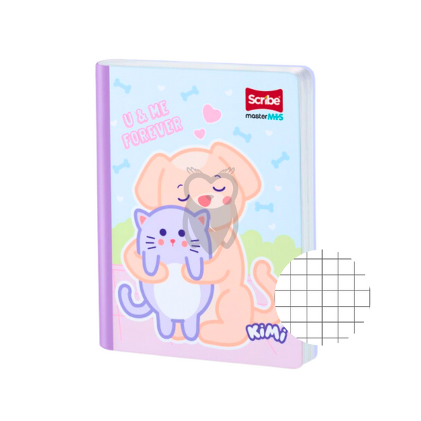 Cuaderno Regletas Cubitos cosido grande 100h con stickers Scribe femenino