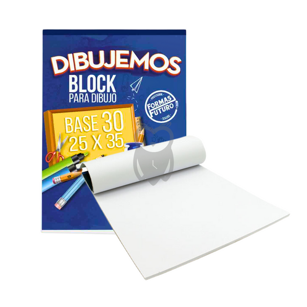 Block Dibujo Base 30 Sin Rótulo 25 x 35