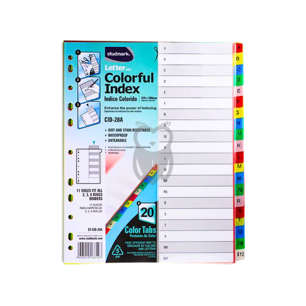Índices De Colores Separadores X 31 Studmark