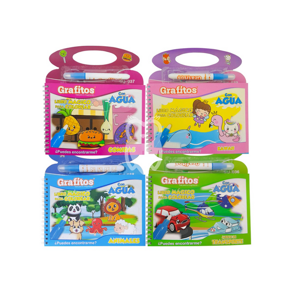 Libro Para Colorear Con Agua Regalable