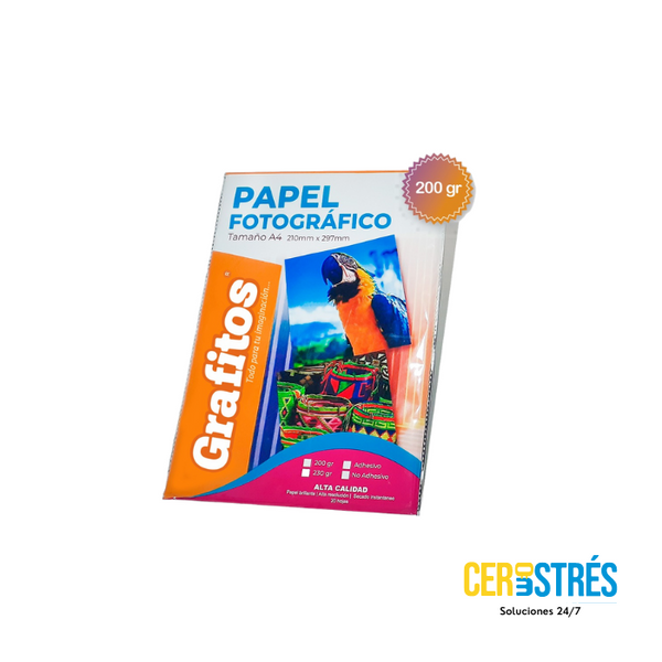 Papel fotográfico pointer 200 gr 20 hojas