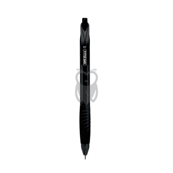Lapicero Negro retractil 0,7mm Semi gel Offi-Esco