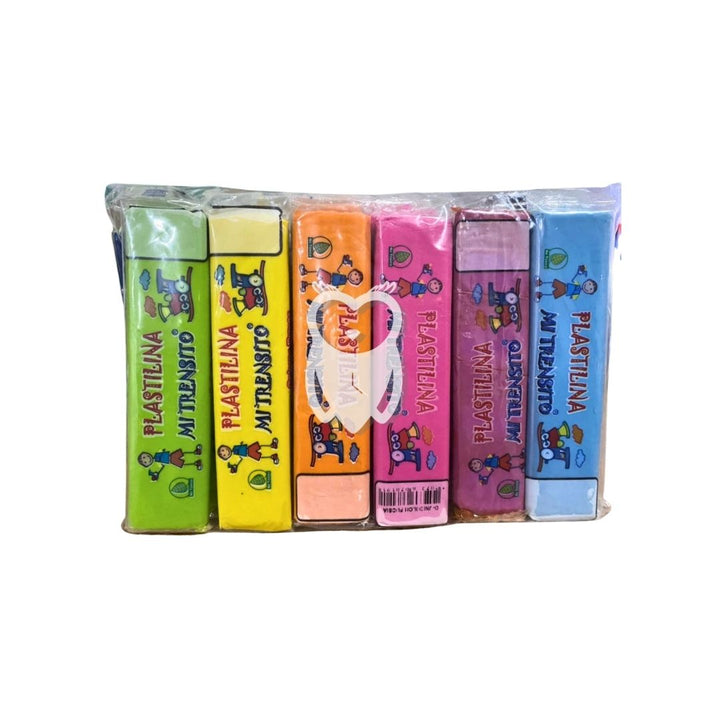 Plastilina Fluorescente 12 Barras Grandes
