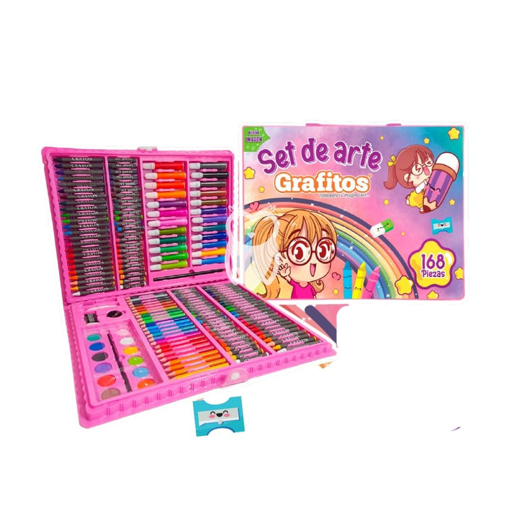 Set Arte 168 Piezas Grafitos Niña Regalo